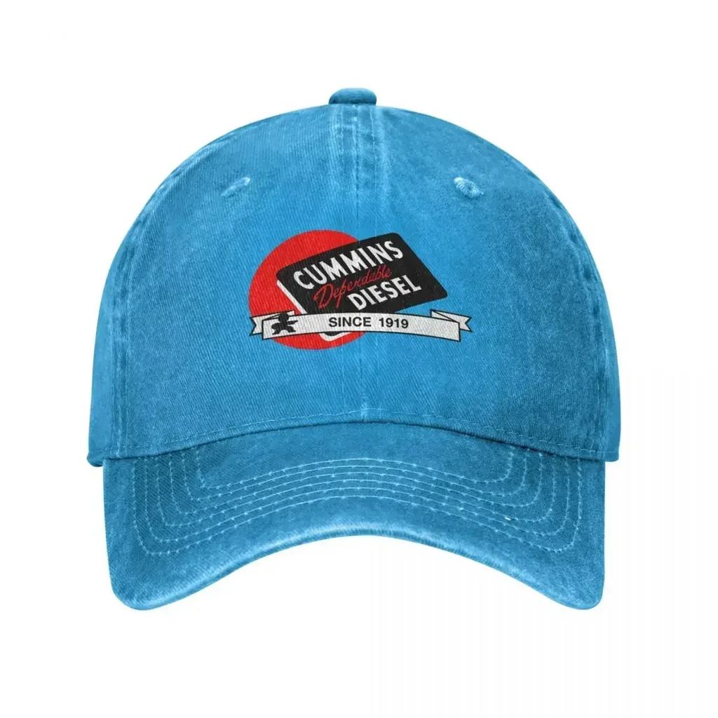 Classic Cummins Gas Baseball Cap Unisex Women Distressed Denim Headwear Outdoor Running Golf Gift Hats Cap