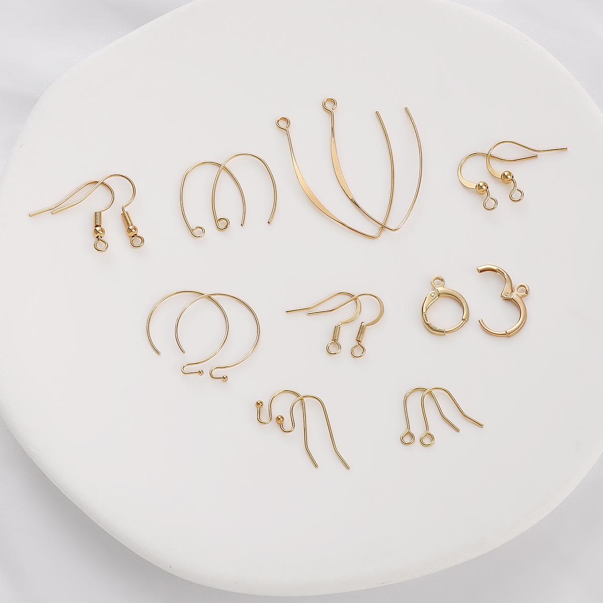 

18K Gold Electroplated Copper Hoop Earrings - Handmade DIY Ear Jewelry