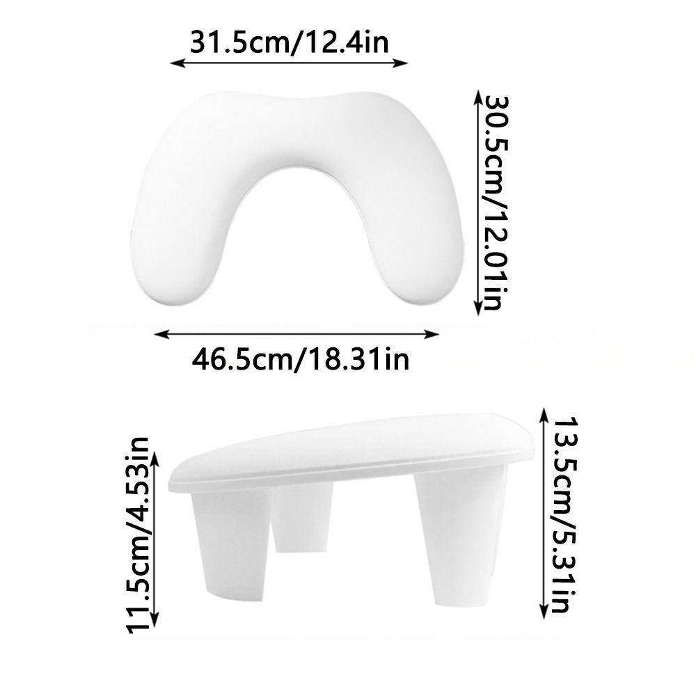 Height Adjustable U-Shaped Nail Arm Rest PU Surface Manicure Hand Rest Cushion  Nails Tech