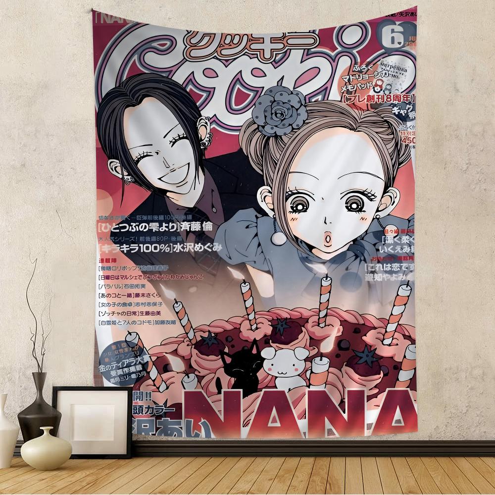 NANA Anime Manga Tapestry Iconic Band Characters Manga Print Wall Hanging Ideal for Bedroom Decor Anime Music Fans