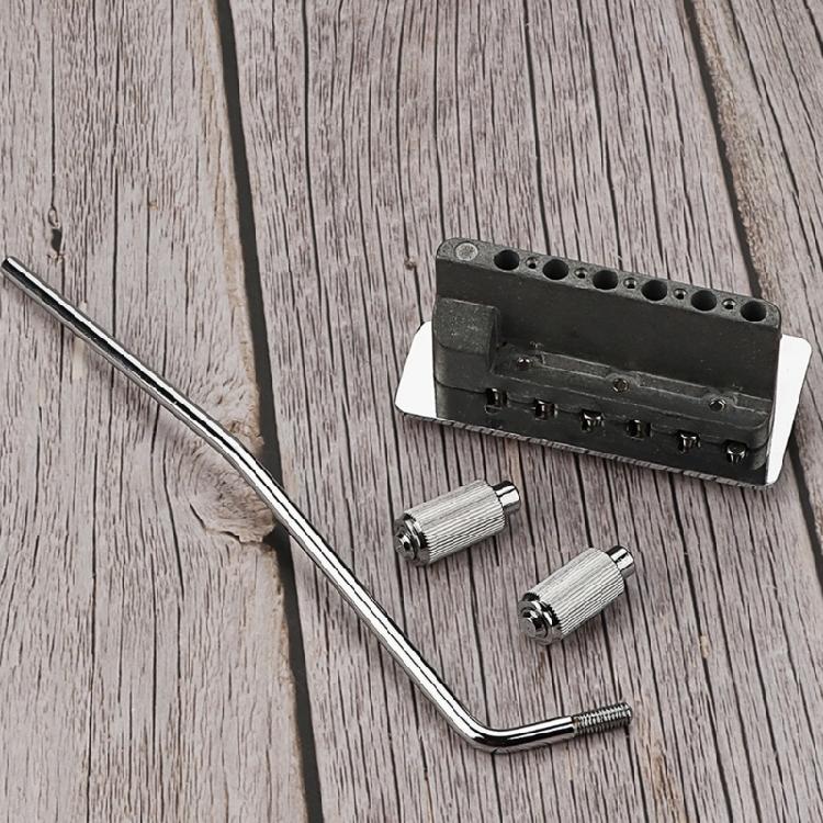 Electric Guitar Tremolo Bridge with Rod Vintage Bent Steel Saddles Brass Base 6 String Guitar Bridge Guitar Accessories