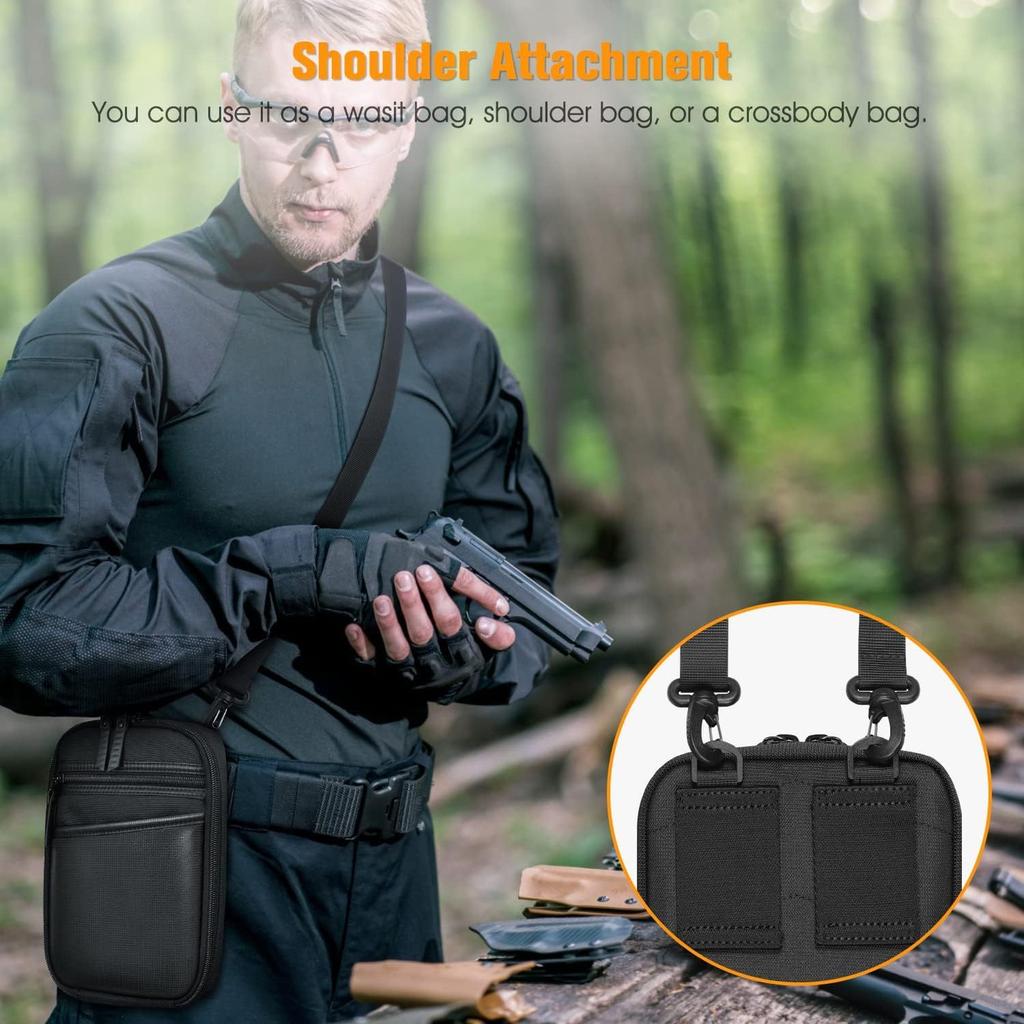 Outdoor  Bag Portable  Bag Saddle Bag Multi functional Pistol Case Cartridge Bag Storage Waist Bag