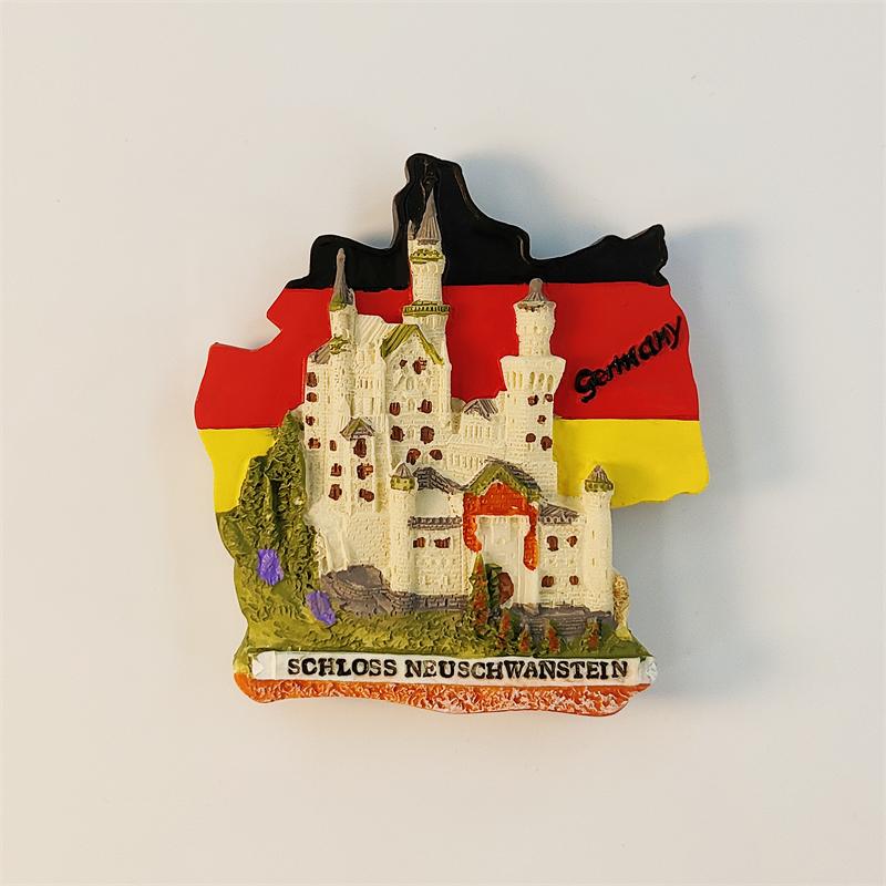 Japan Osaka City Wahrzeichengebäude 3D Stereoskopische Handarbeiten Wahrzeichengebäude Handbemalte Dekoration Heim Kühlschrankmagnete