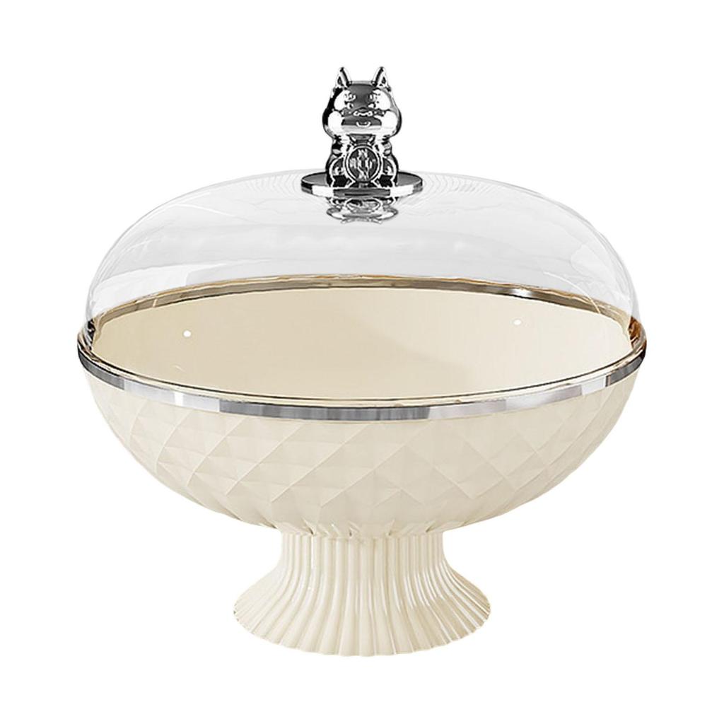 Misa na postumencie Misa na owoce z przezroczystą pokrywką Patera na przekąski Dekoracyjna taca do przechowywania Okrągły design drenażowy do kuchni Wszechstronna