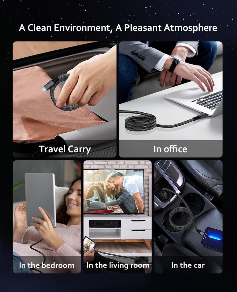 Magtame-Kabel, magnetisches automatisches Speicherkabel, schnelles Ladekabel mit Videoausgang, Gen2x2, kompatibel mit Docking USB4.0 Typ-C, 100 W/5 A, 4 K/8 K/60 Hz