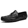 Mens Casual Flats  Crocodile Pattern Loafers Moccasins Slip On Breathable Footwear Male Driving Soft Shoes Leisure Walk Non-Slip