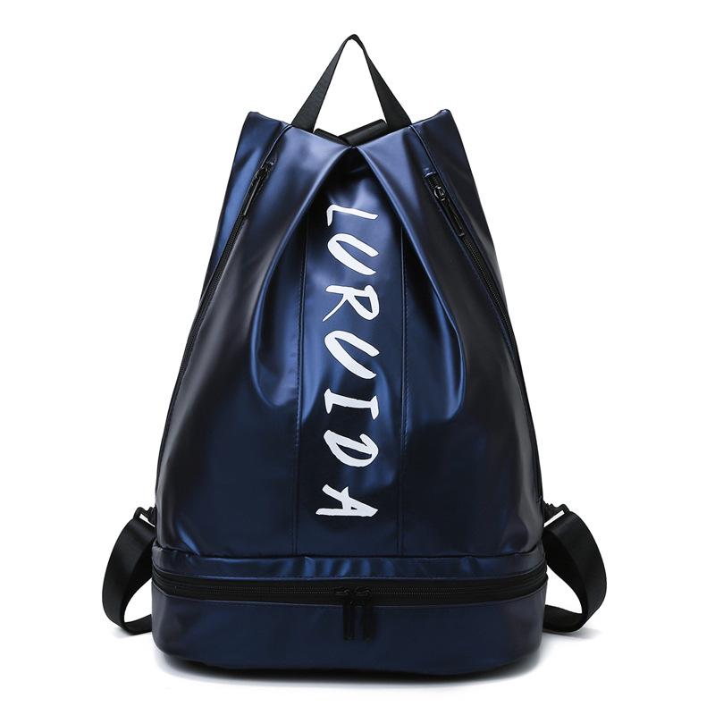 

Swimming fitness bag women s wet and dry separation independent shoe compartment beach sports equipment backpack men s swimsuit bag portable 20 inches синий