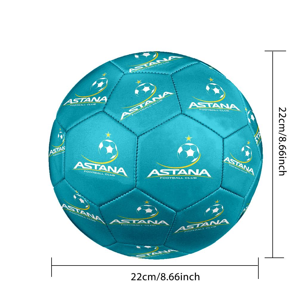 FC Astana Verein Indoor Soccer Ball Size 5 Colorful All Ages Machine Stitched PVC Competition Ready Durable High-Bounce