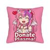 Ironmouse Neon Heart Frame With Devil Square Pillow Case Cute Vtuber Girl Cushion Cover Decor Pillowcover For Home 45X45Cm