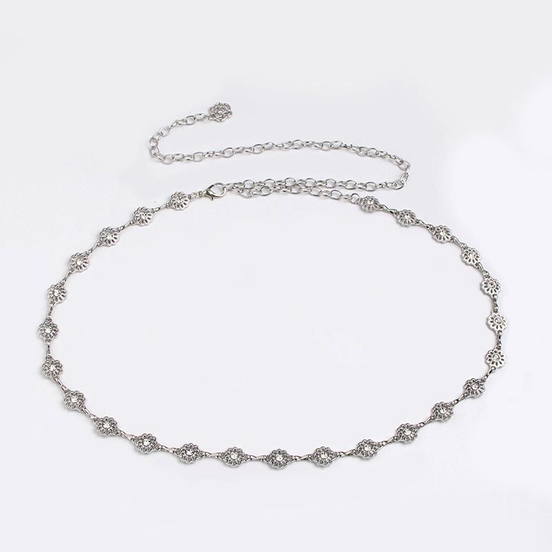 Retro Embellished Metal Waist Belt With Water Dots For Adult Women Jewelry Summer