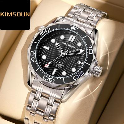 Luxusní hodinky KIMSDUN řady Seahorse Vysoce kvalitní hodinky Světelné vodotěsné sportovní hodinky Pánské automatické mechanické hodinky