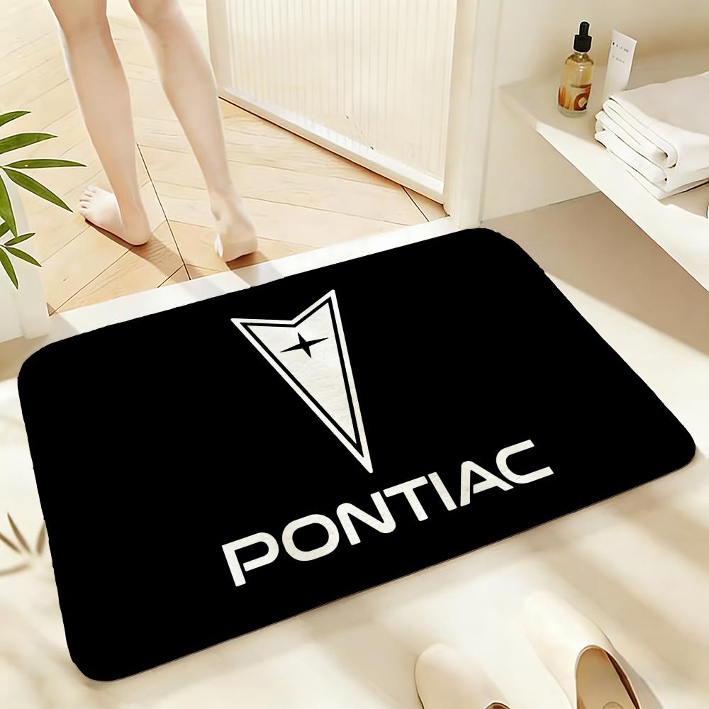 Soft Absorbent Non-Slip Rug Brand logo Pontiac Floor Mat Home Decor Doormat Bedroom Floor Mat Shower Carpet