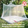 Extra Large Camping Mosquito Net, Durable Polyester Canopy Mesh for Bed & Outdoor Use,  Non-Waterproof, All-Season Protection