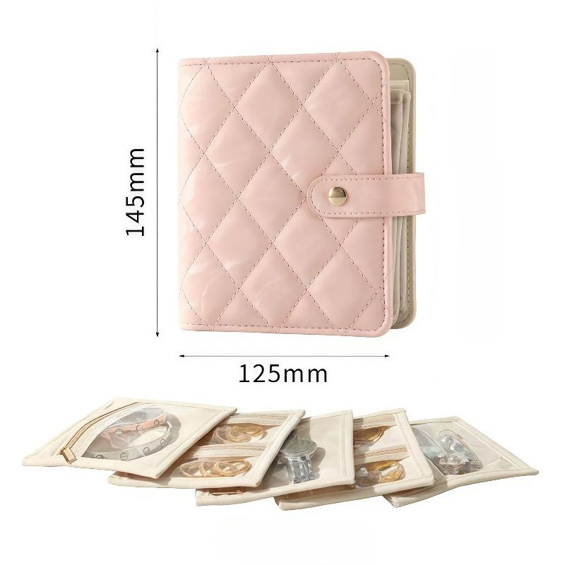 Portable Jewelry Storage Bag - Gold Hand Ornaments Travel Storage Booklet - Anti-oxidation Earrings, Necklaces, Rings Storage Box
