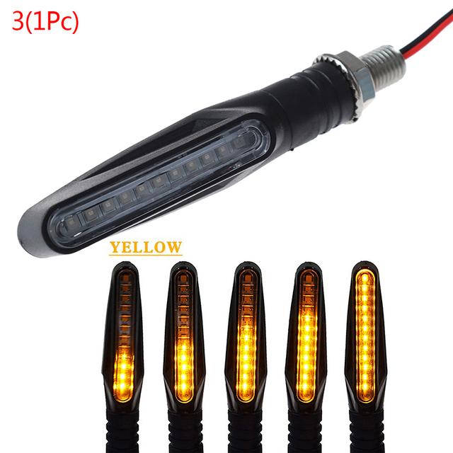 2PCS Universal LED Motorcycle Turn Signal Light 12v IP68 Waterproof Amber Flasher Indicator Blinker Rear Lights Lamp Accessories