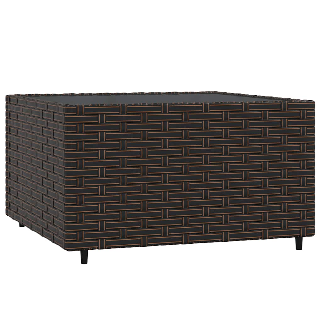 3 piece Garden Lounge Set with Cushions Brown Poly Rattan