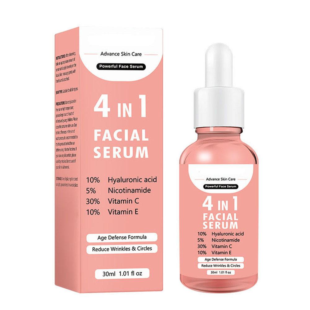 4 In 1 Face Serum Hyaluronic Acid Niacinamide Vitamin C Deep Reduce Fine Lines Moisturizing Lift Firming Beauty Skin Care