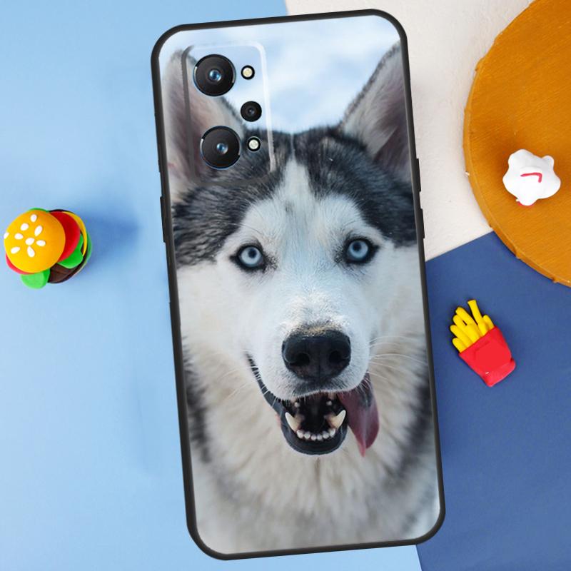 

Siberian Husky Sled Dog For Realme C55 C67 C61 C75 C53 C51 C21Y C25S GT 6 6T 5 GT7 Pro 10 11 12 13 14 Pro Plus Case Realme C61