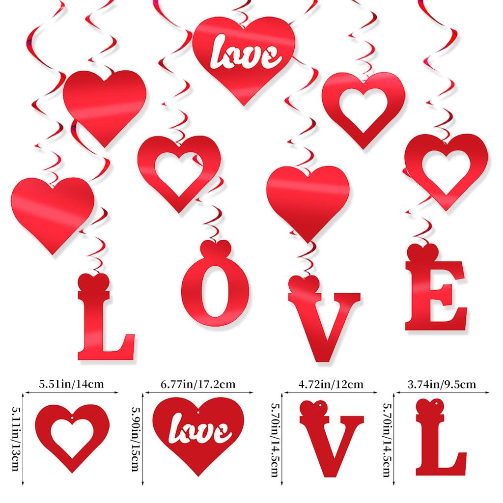 Valentine'S Day Wedding Proposal Decoration Vortex Love Love Pet Spiral Pendant