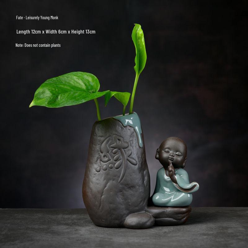 Stylish Ceramic Pothos Hydroponic Flower Pot Vase for Home Decor