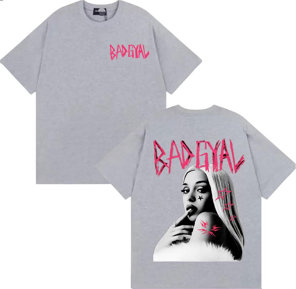 Zangeres Bad Gyal Album Grafisch T-shirt Unisex Dameskleding Mode Hip Hop Retro T-shirts Hoge Kwaliteit 100% Katoen T-shirts Streetwear