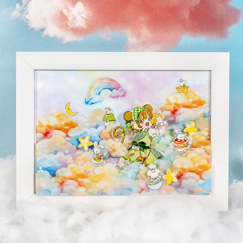 1roll/ Cloud Theme Theme Cute Cartoon Sticker DIY Decorative Material Collage Paper Scrapbooking Material Handmade  Diary Album