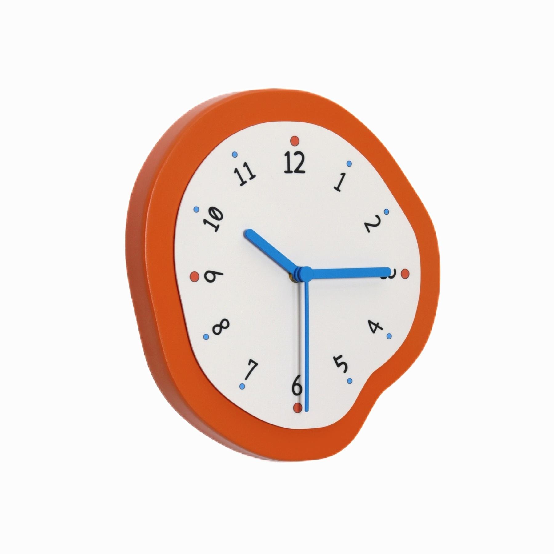 

Creative Artistic Decorative Wall Clock for Home Soft Furnishing Living Room White Wall Fashion Clock Silent Without Punching Hermès Orange - 28 × 30cm - SZ16-20