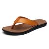 Fashion Size 38-47 New Italian Leather Flip-flops For Men Casual Cool Beach Summer Shoes Hotel Slippers Man Light Flats Luxe Men's Shoes