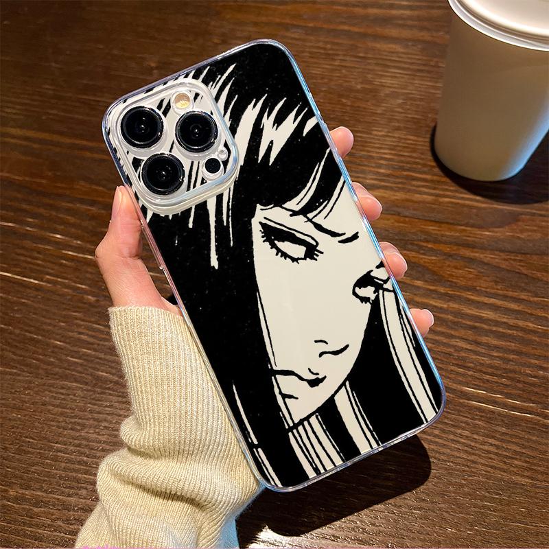 Tomie cool comics girl pattern design Phone Case Transparent Phone Case For iPhone 16 15 14 13 12 11 Pro Max XR Plus