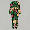 Female Round Neck Long Sleeve Tunic And High Waist Loose Trousers Two Piece Relaxed Casual Outfit