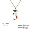 Collana Ciondolo Mappa Italia Bandiera Smalto Donna Acciaio Inossidabile Colore Oro Argento Nuovo Fascino Gioielli Patriottici Italiani Regali