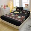 1 Simple Modern Butterfly Printed Matte Fitted Sheet, Bedroom Printed Bed Cover, Bedding (Excluding Pillowcases)