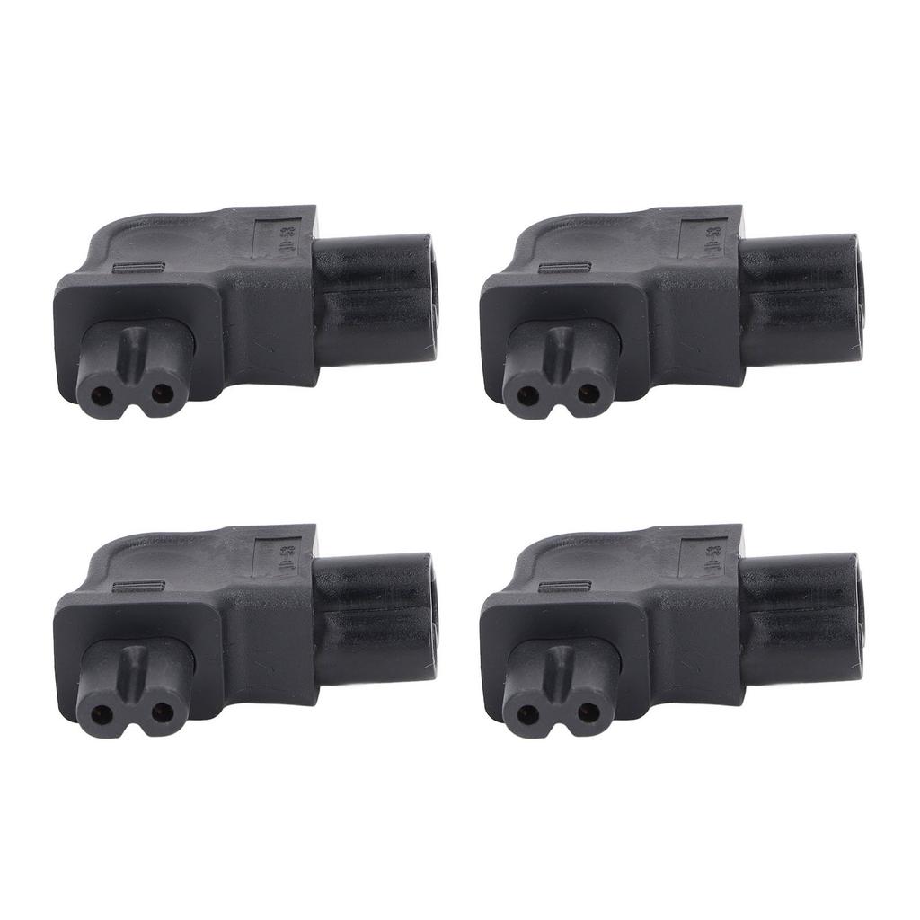 4Pcs IEC320 C6 To IEC320 C7 Power Adapter Right Angle IEC320 C6 To C7 90 Degree Right Turn Power