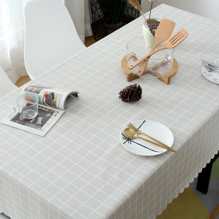 

Pastoral Anti-Scalding Leave-In Tablecloth Solid Color Rectangular Household Hotel Dining Table Cloth Coffee Table Cover Cloth 60*60cm