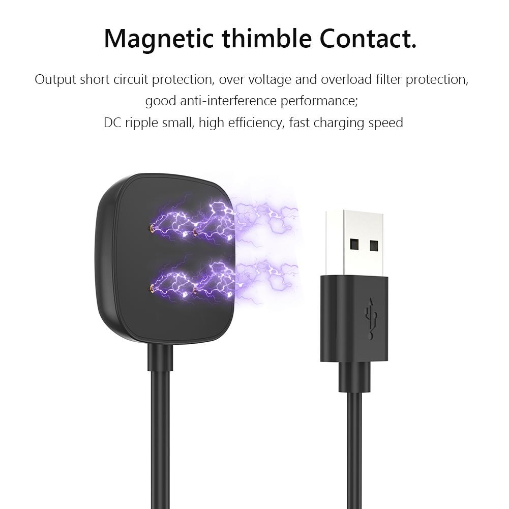 2/1PCS For Fitbit Versa 3 / 4 Smart Watch Replacement USB Charging Cable Adapter For Fitbit Sense 2 Charger Smart Accessories