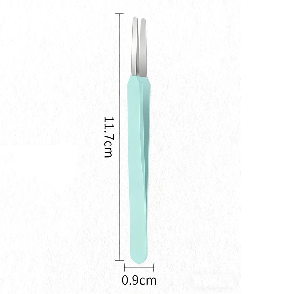 Facial Mask Clip Super Hard Round Mouth Clip Flat Mouth Tweezers Stainless Steel Duck Mouth Tweezers For Makeup Routine Beauty