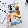 Hunting Fishing Man Plating Phone Case For Xiaomi Redmi Note 14 15 Pro Plus 13 12 11 11S 11T 10 9S 9 5G Anti-Fall Airabag Cover