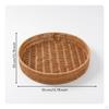 Woven Tray Handmade Rattan Shallow Basket for Home Decor, Dining Table, Kitchen Lx091