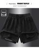 Men's Quick-Dry Double Layer Three-Point Running Shorts with Lining