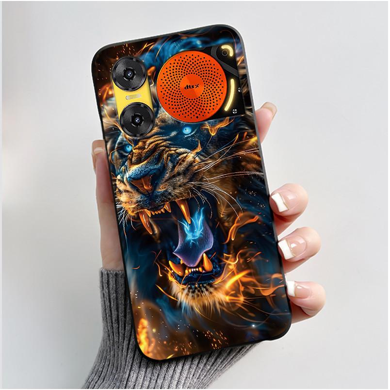 For ZTE Nubia Music 2 Case Cartoon Black Matte Silicone Soft Back Cover For Nubia Music2 Phone Cases 6.7" Protective Shell Z2460