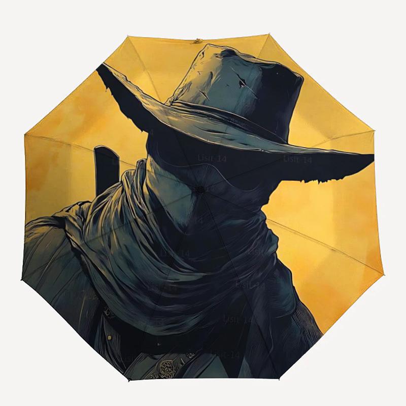 

1PC Cowboy Hat Automatic Folding Umbrella Automatic Open/Close, Automatic Folding, 8-Rib Durable Frame, Portable Travel Umbrella 725