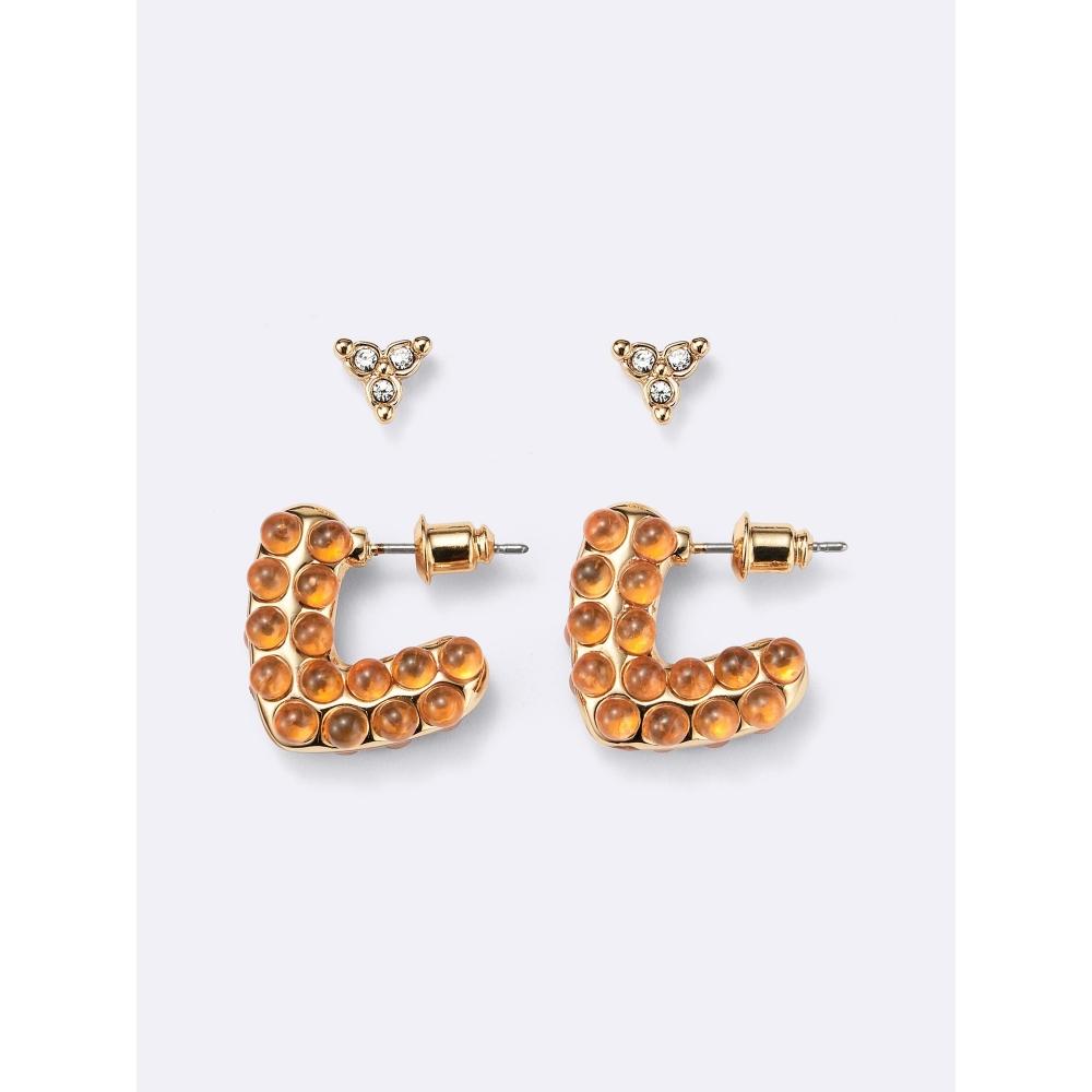 Gu By Uniqlo Heart Motif Bead Earrings