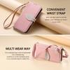 Crossbody-Handgelenkriemen Ledergeldbörse mit Kartenschlitz Handyhülle für IPhone 17 Air 16 Plus 15 14 13 12 Pro Max Schutzhülle