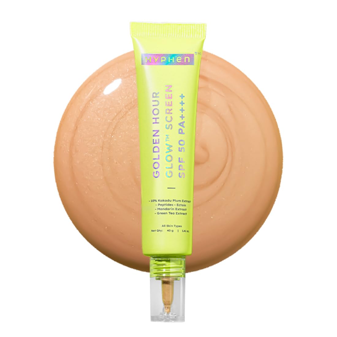 Hyphen Солнцезащитный крем Golden Hour Glow SPF 50 PA++++ Сияние Росы Светлая Кожа Легкий Увлажняющий Крем 40 г