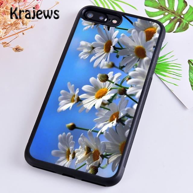 Krajews Daisy Flower Soft Phone Case Cover For iPhone 14 5 6s 7 8 plus X XR XS 11 12 13 pro max Samsung Galaxy S21 S22 ultra