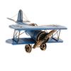 Vintage Metal Airplane Model Biplane Military Aircraft Toy for Children Gift