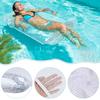 Float, Water Hammock, Inflatable Bed for Adults, 130*70cm, Set of 2, Clear, Stylish, with Backrest, Mesh Bottom, Strong Buoyancy, Foldable, Perfect Fo