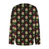 Women's Fashion Casual Knit Sweater Button-Up Christmas Print Cardigan Jacket