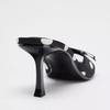 Slipper Mules High Heels Shoes Summer Best Street Look Females Dot Open Toe Bow Strappy Sandals Women Slides Plus Size