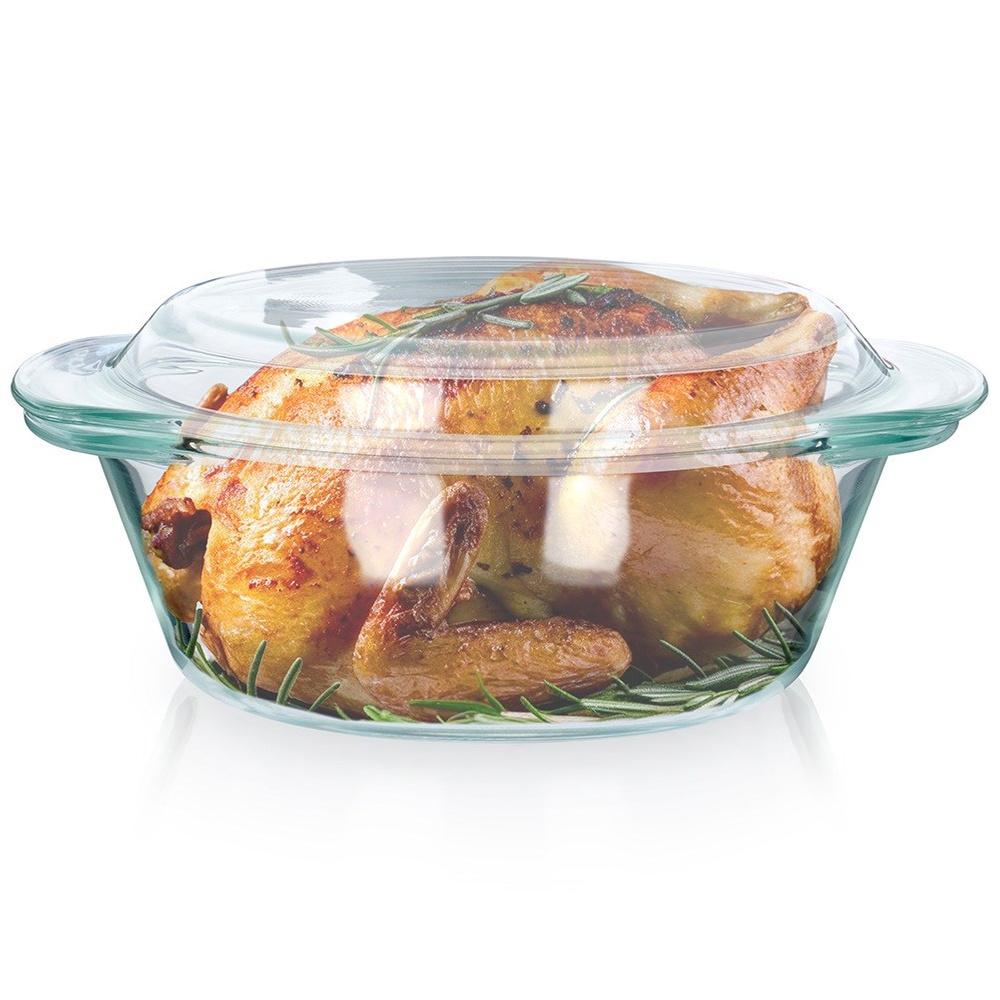 Glass Ovenproof Baking Dish For Baking, Roasting Pan, 1.27L